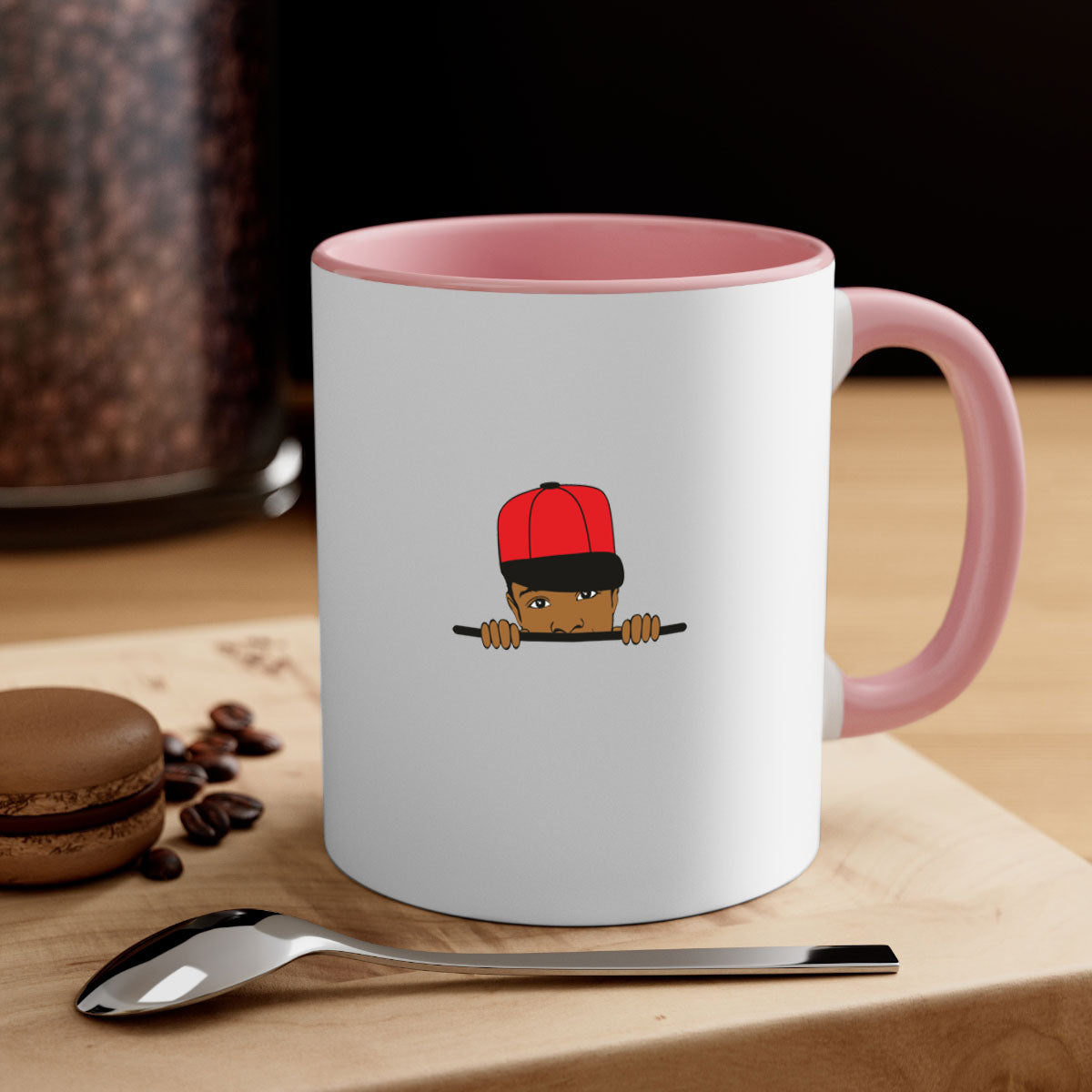 Black Boy 3# Mug featuring a glossy finish with a colored handle and interior, available in multiple colors.