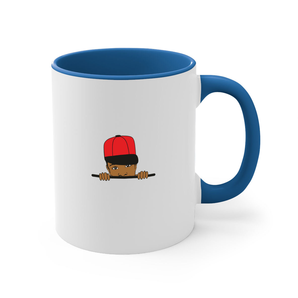 Black Boy 3# Mug featuring a glossy finish with a colored handle and interior, available in multiple colors.