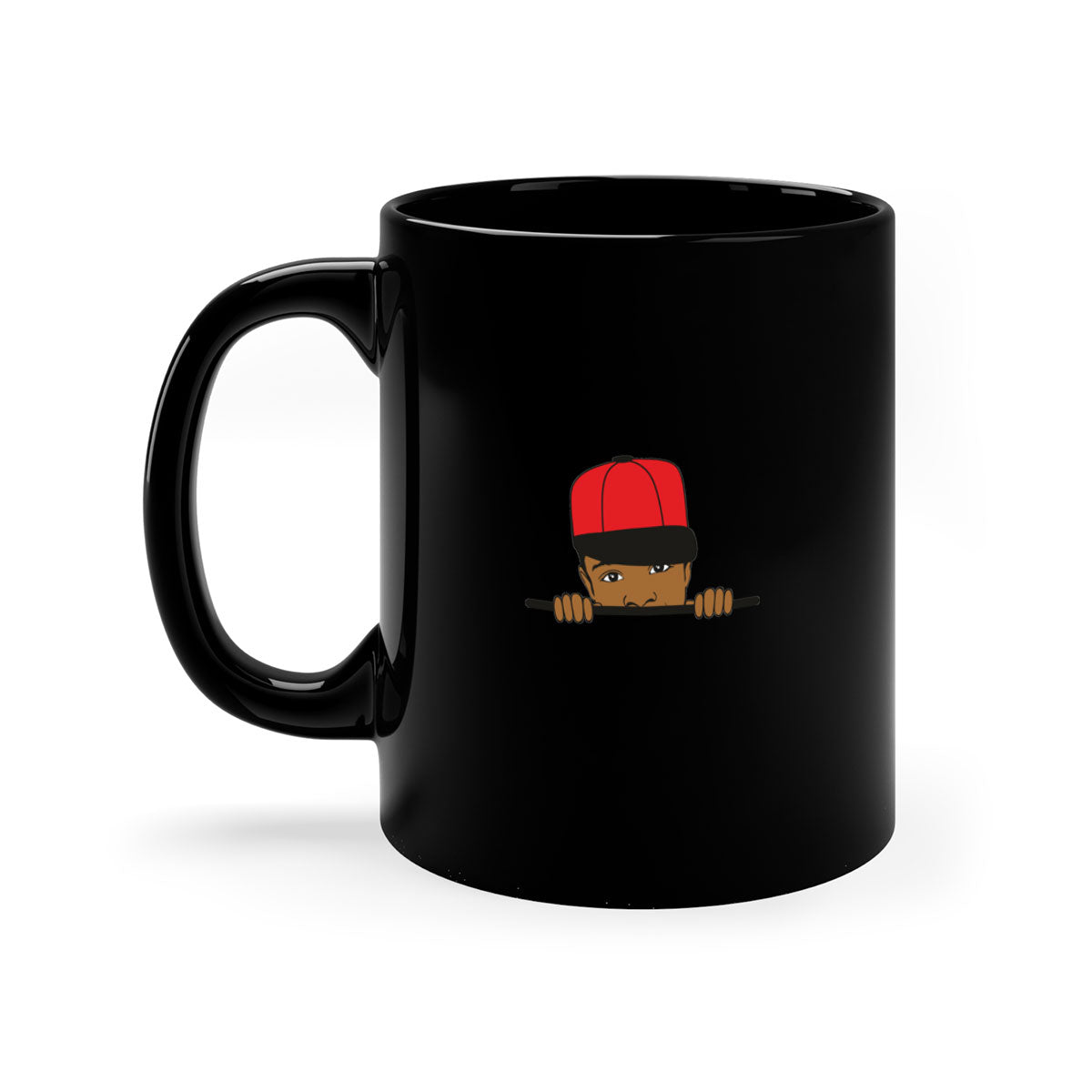 Black Boy 3# Mug featuring a glossy finish with a colored handle and interior, available in multiple colors.