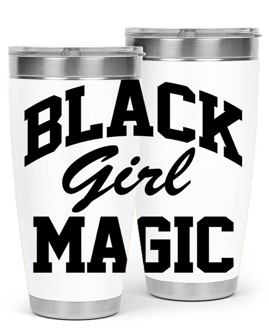 Black Girl Magic cotton tank top featuring empowering phrases, perfect for casual wear.