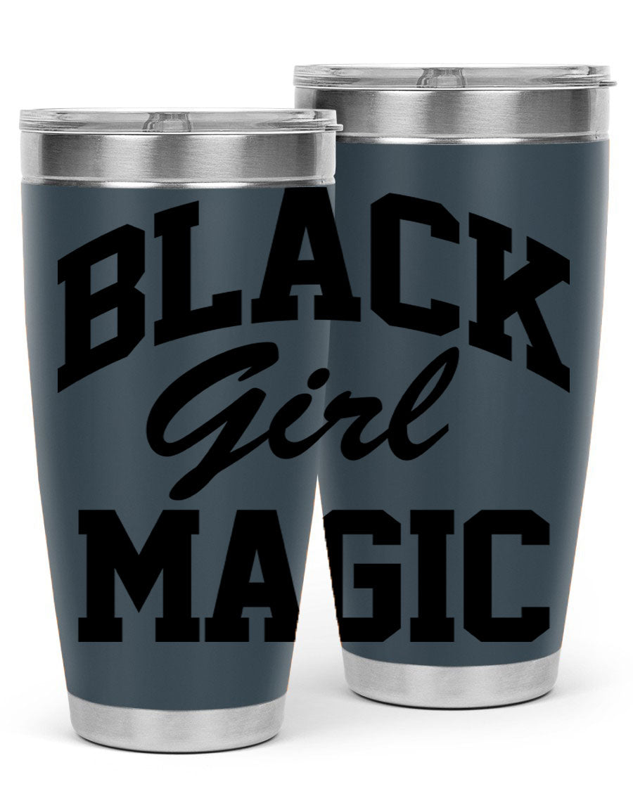 Black Girl Magic cotton tank top featuring empowering phrases, perfect for casual wear.