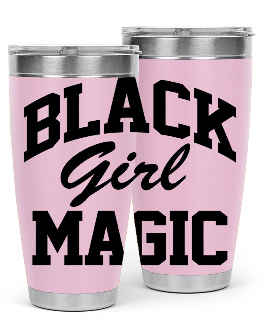 Black Girl Magic cotton tank top featuring empowering phrases, perfect for casual wear.