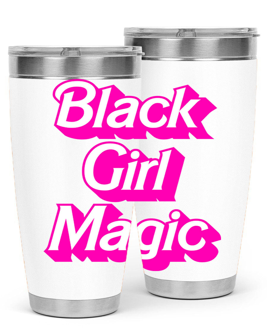 Black Girl Magic cotton tank top featuring empowering phrases, perfect for casual wear and celebrating black culture.