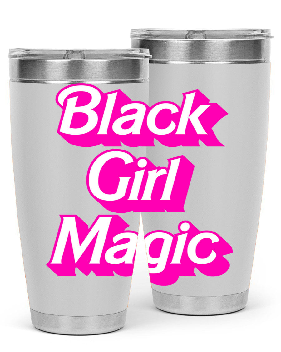 Black Girl Magic cotton tank top featuring empowering phrases, perfect for casual wear and celebrating black culture.