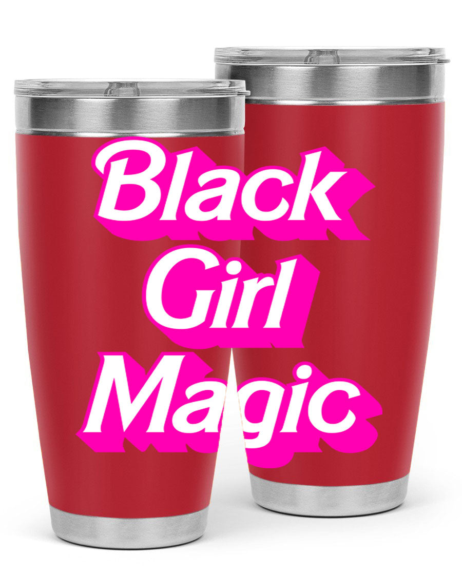 Black Girl Magic cotton tank top featuring empowering phrases, perfect for casual wear and celebrating black culture.