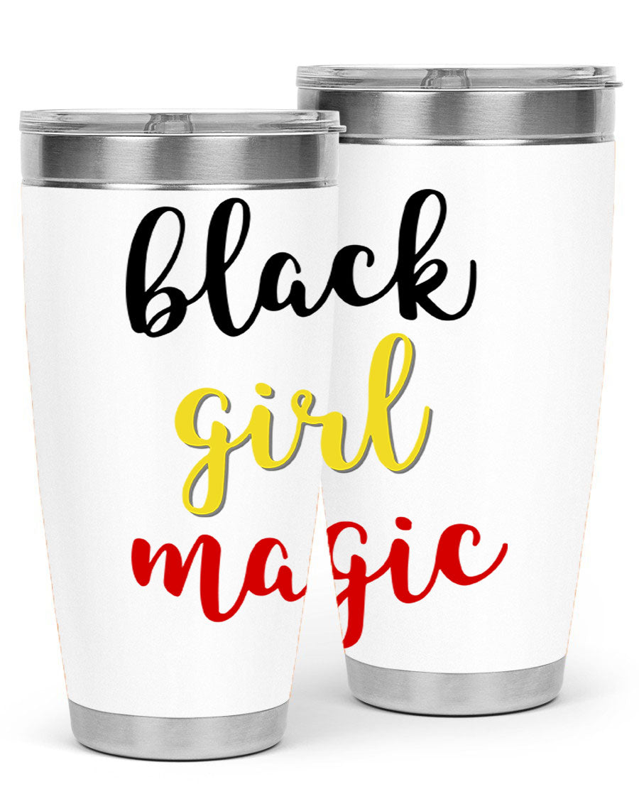 Black Girl Magic Cotton Tank featuring vibrant colors and empowering phrases, perfect for casual wear.