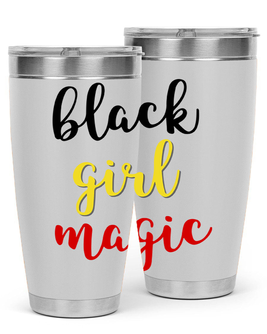 Black Girl Magic Cotton Tank featuring vibrant colors and empowering phrases, perfect for casual wear.