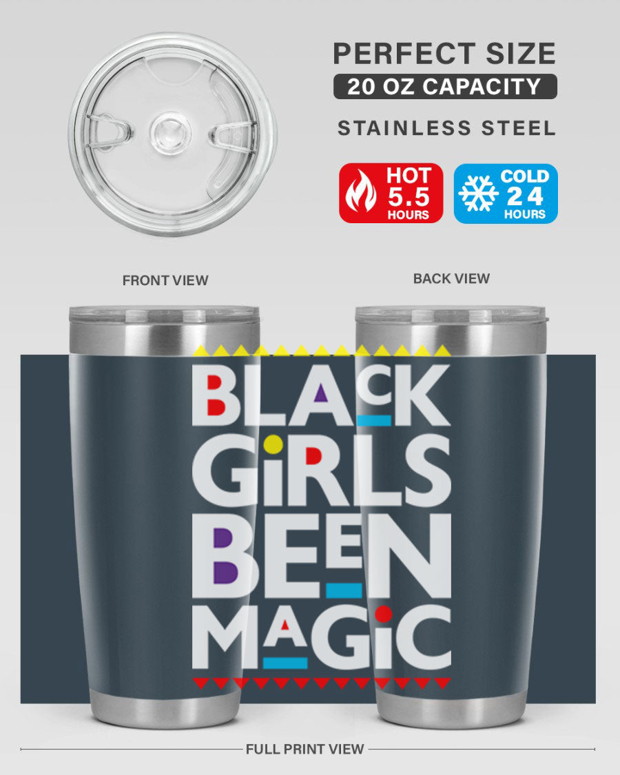 Black Girls Been Magic Cotton Tank showcasing bold lettering and stylish design, perfect for casual wear.