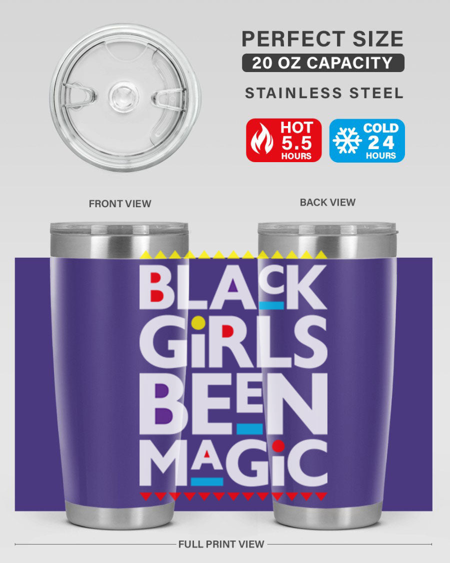 Black Girls Been Magic Cotton Tank showcasing bold lettering and stylish design, perfect for casual wear.