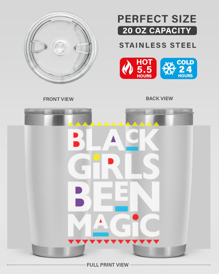 Black Girls Been Magic Cotton Tank showcasing bold lettering and stylish design, perfect for casual wear.