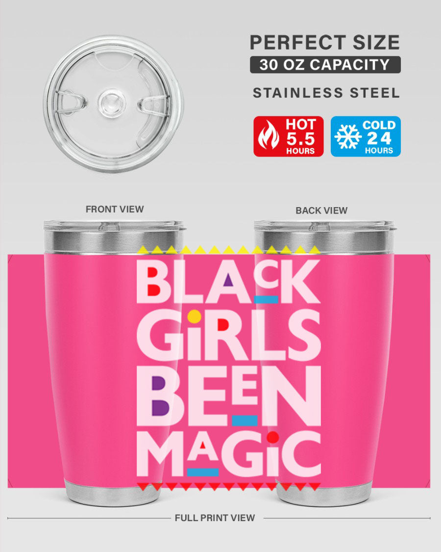 Black Girls Been Magic Cotton Tank showcasing bold lettering and stylish design, perfect for casual wear.