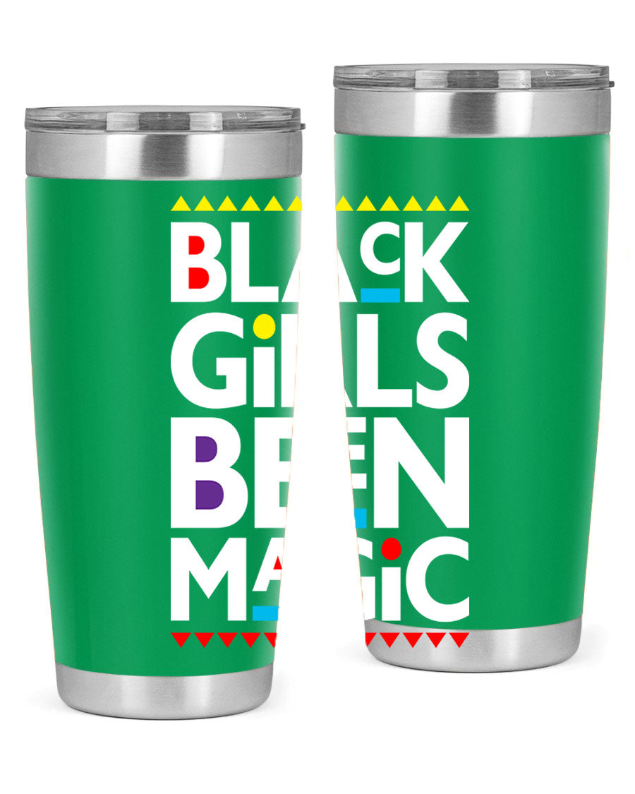 Black Girls Been Magic Cotton Tank showcasing bold lettering and stylish design, perfect for casual wear.