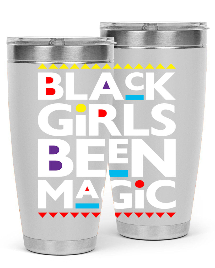 Black Girls Been Magic Cotton Tank showcasing bold lettering and stylish design, perfect for casual wear.