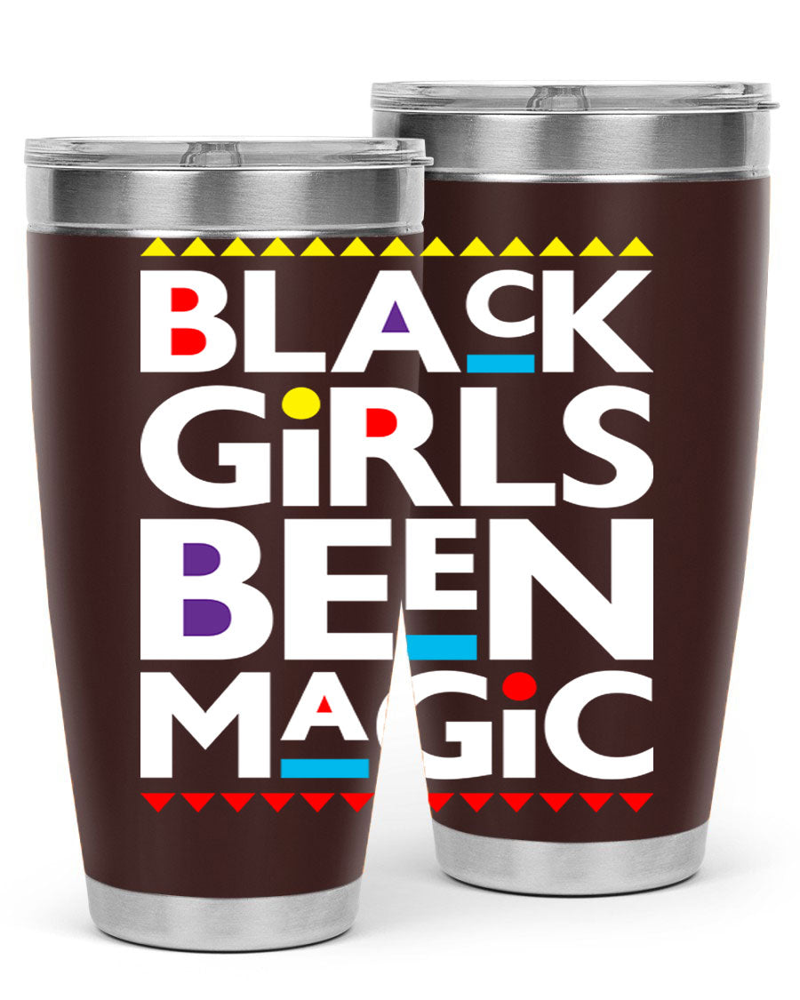 Black Girls Been Magic Cotton Tank showcasing bold lettering and stylish design, perfect for casual wear.