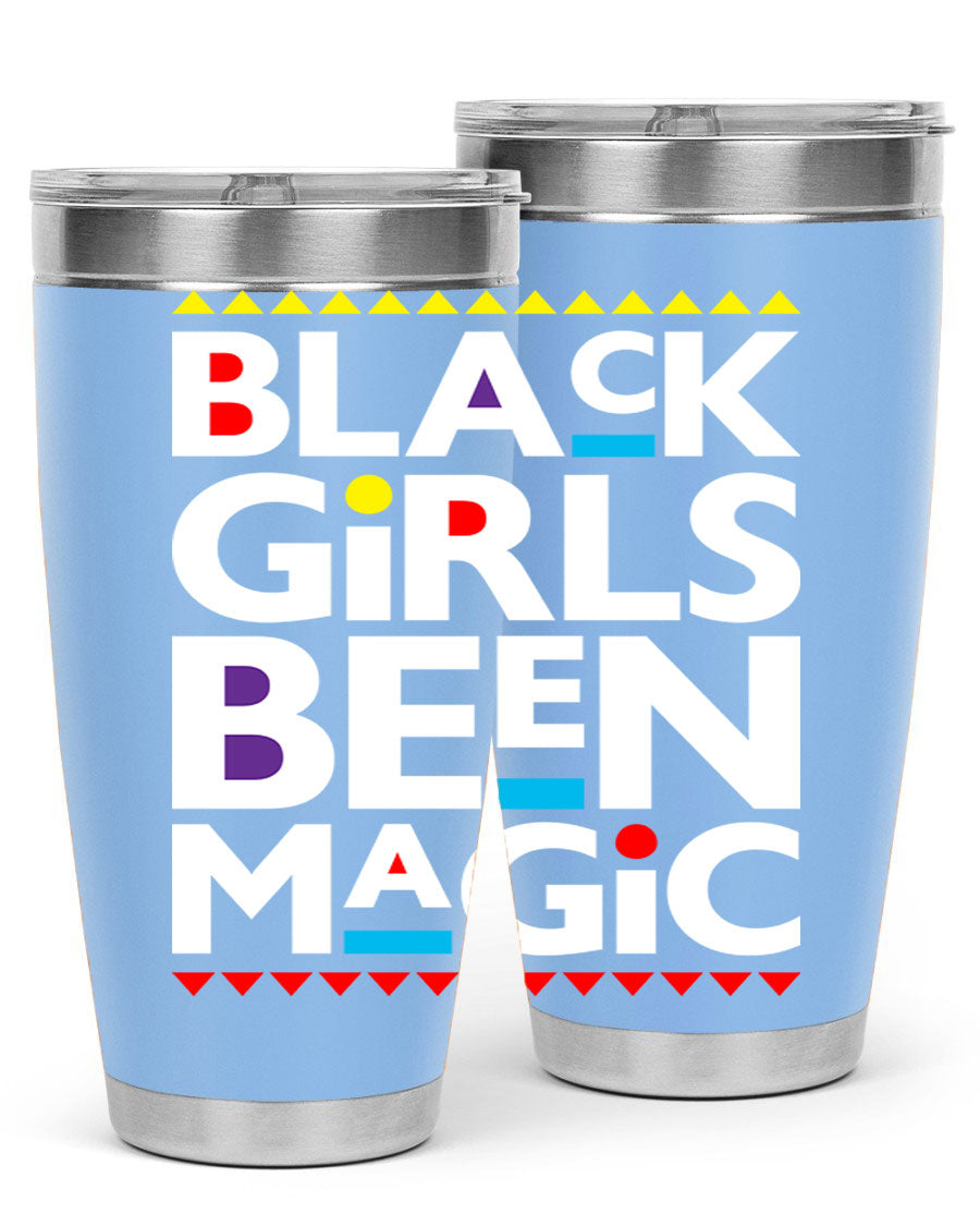 Black Girls Been Magic Cotton Tank showcasing bold lettering and stylish design, perfect for casual wear.