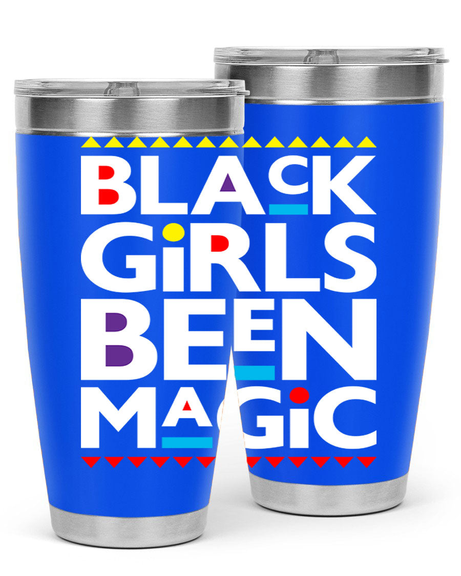 Black Girls Been Magic Cotton Tank showcasing bold lettering and stylish design, perfect for casual wear.