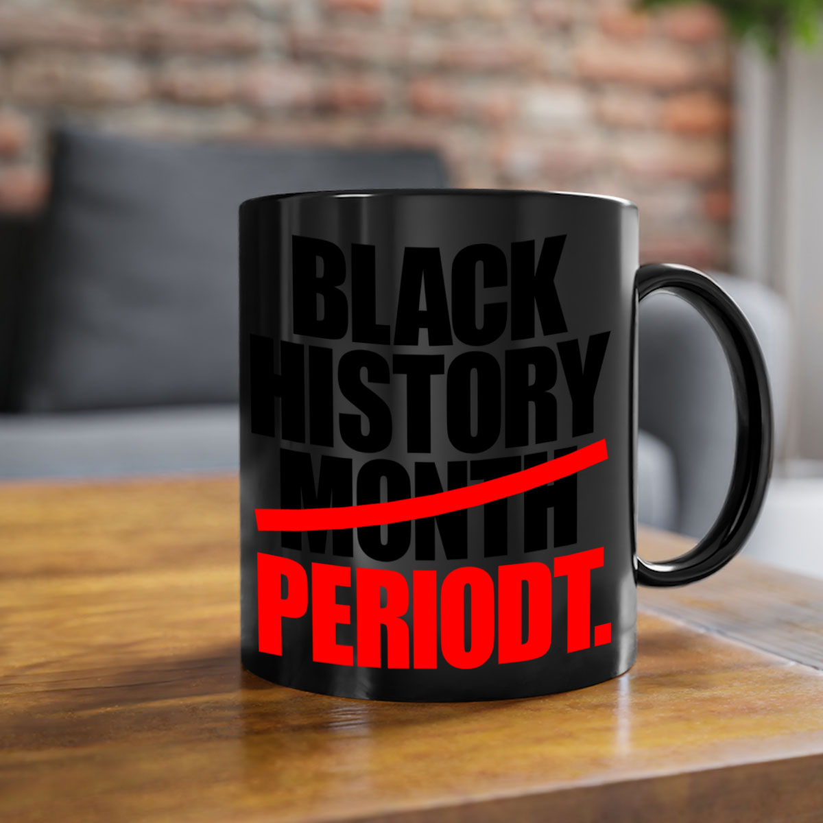 Black History Month Periodt 238# Mug featuring a glossy finish, colorful handle, and interior, available in multiple sizes.