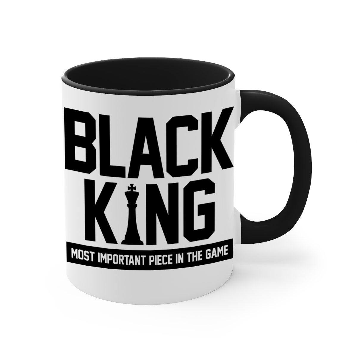 Black King 199# Mug with colored handle and glossy finish, available in multiple colors and sizes.