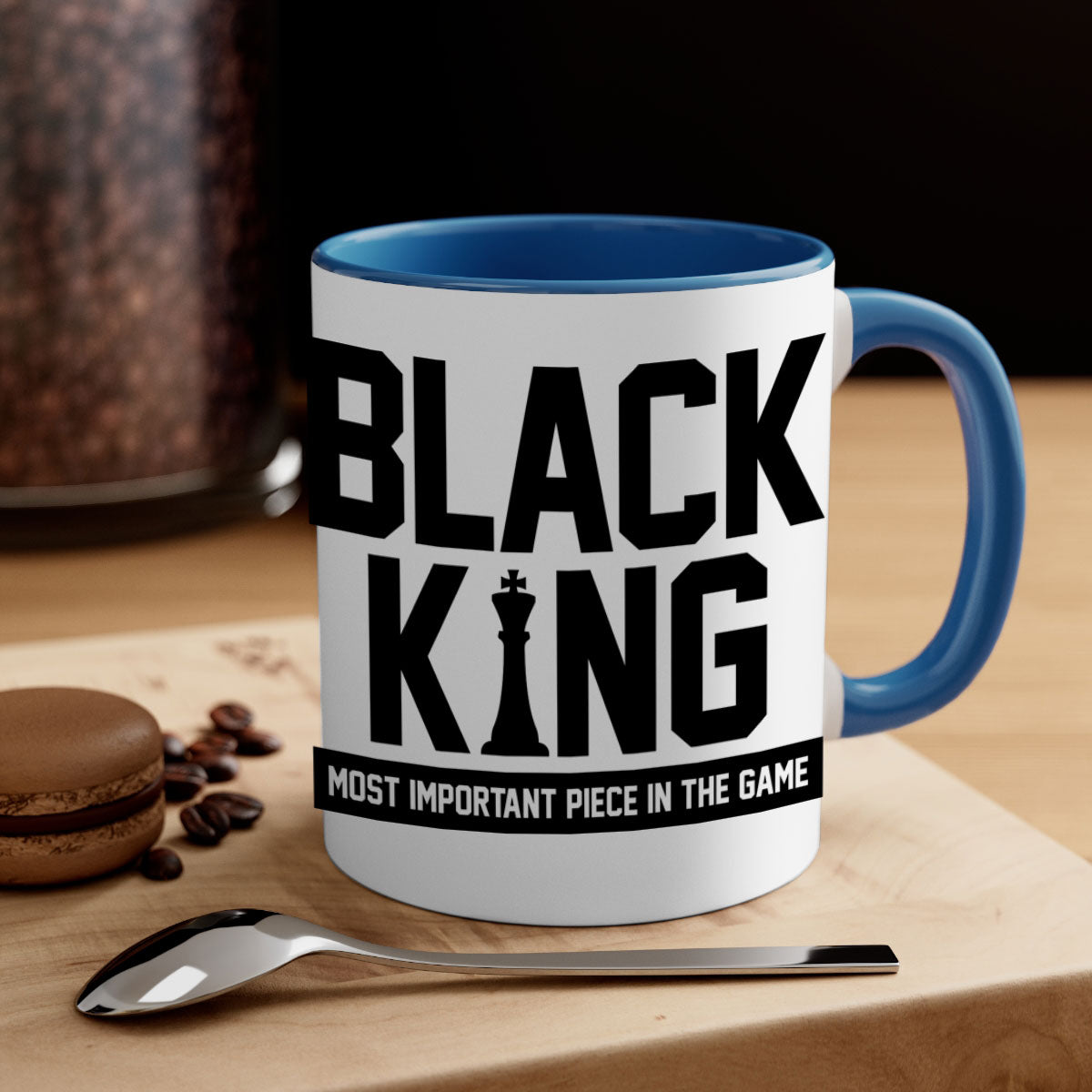 Black King 199# Mug with colored handle and glossy finish, available in multiple colors and sizes.