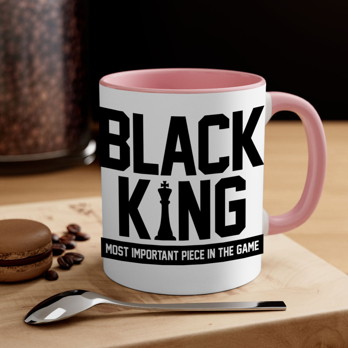 Black King 199# Mug with colored handle and glossy finish, available in multiple colors and sizes.