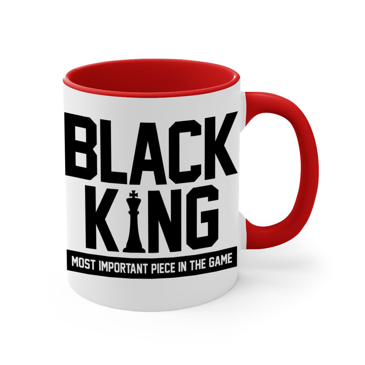 Black King 199# Mug with colored handle and glossy finish, available in multiple colors and sizes.