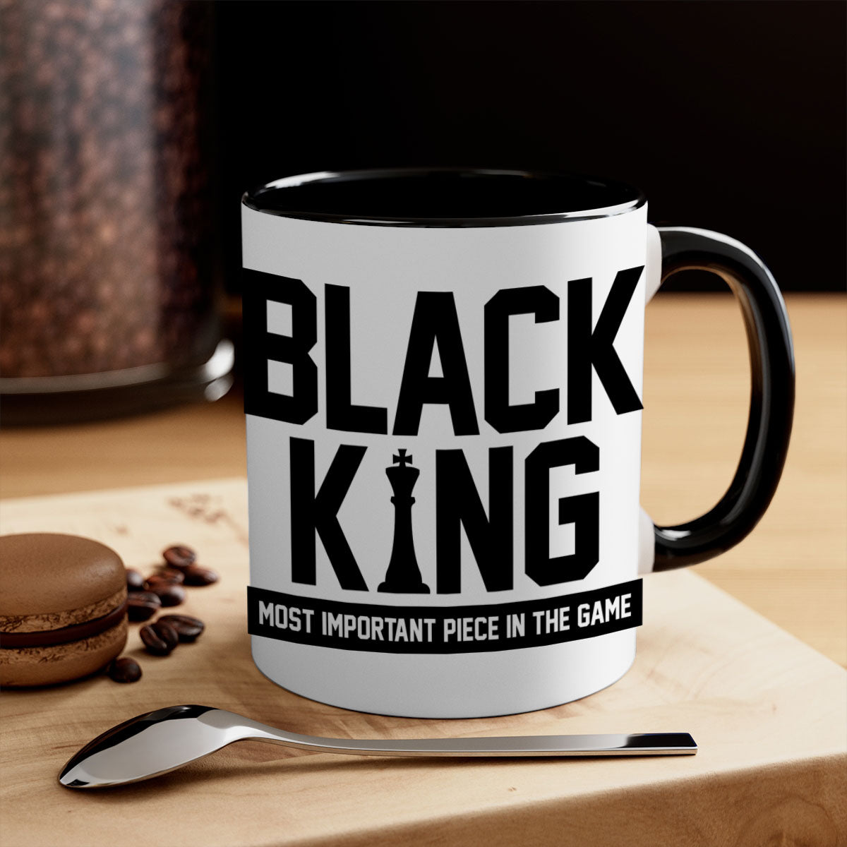 Black King 199# Mug with colored handle and glossy finish, available in multiple colors and sizes.