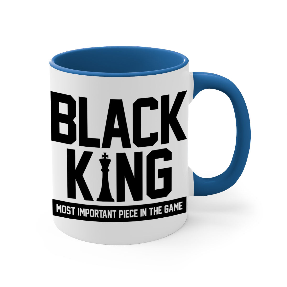 Black King 199# Mug with colored handle and glossy finish, available in multiple colors and sizes.