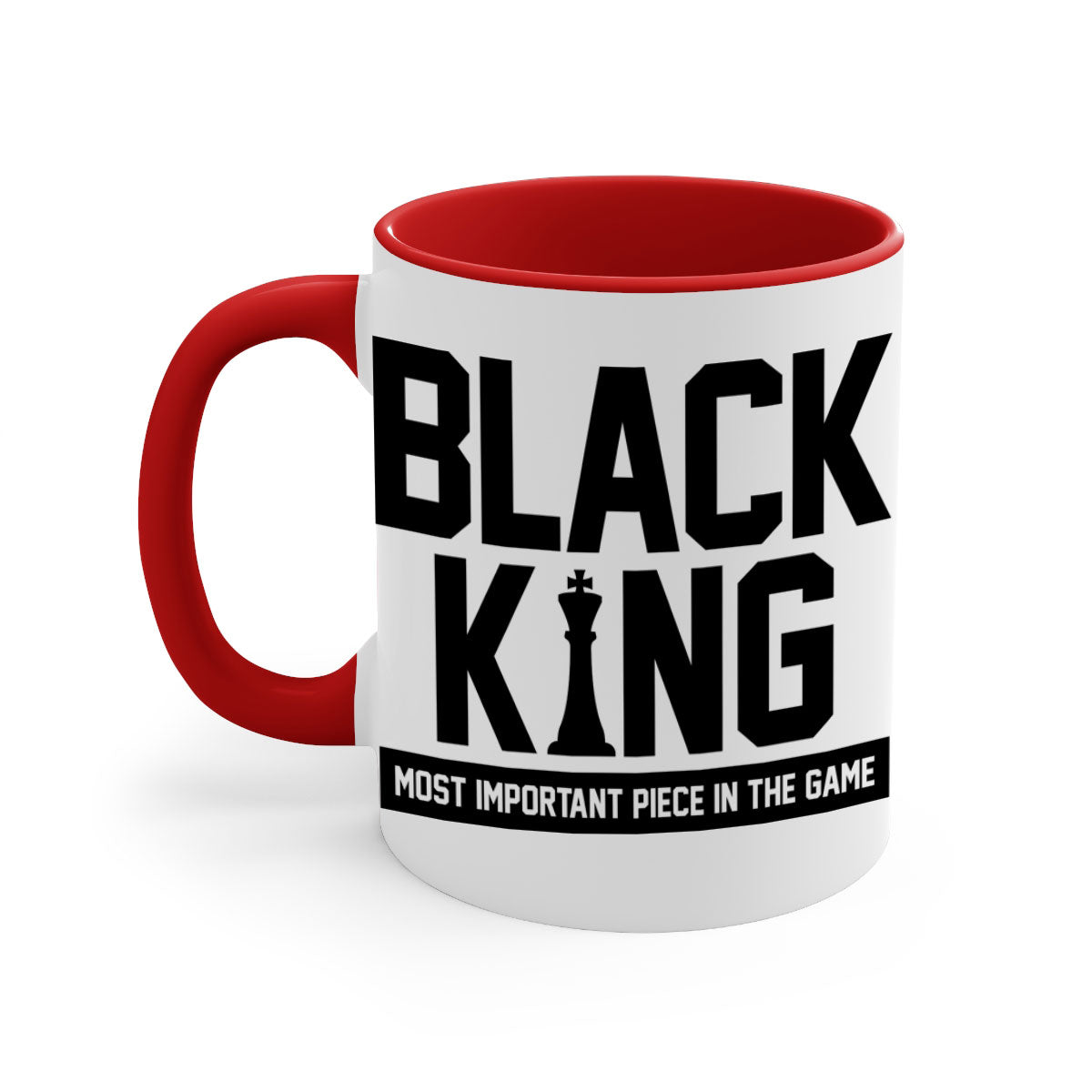 Black King 199# Mug with colored handle and glossy finish, available in multiple colors and sizes.