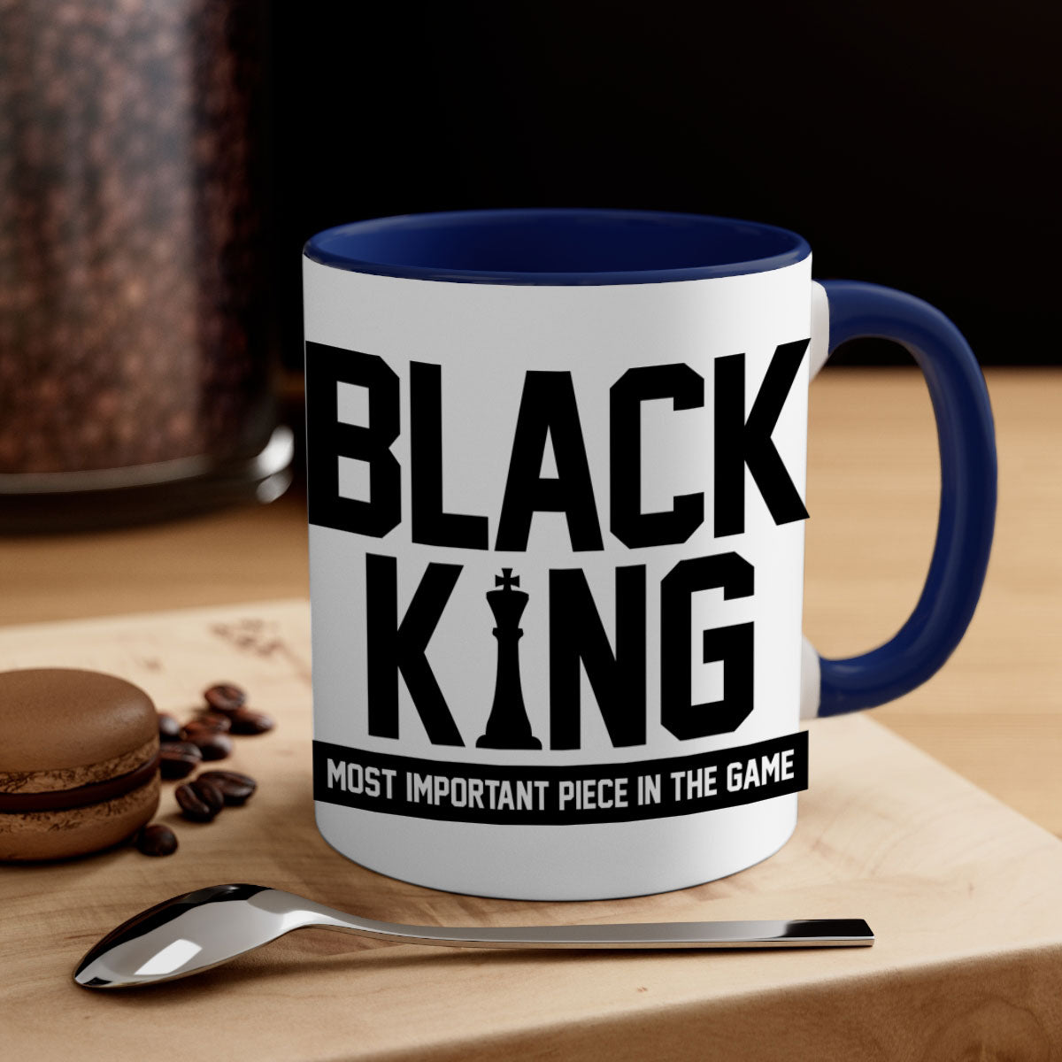 Black King 199# Mug with colored handle and glossy finish, available in multiple colors and sizes.