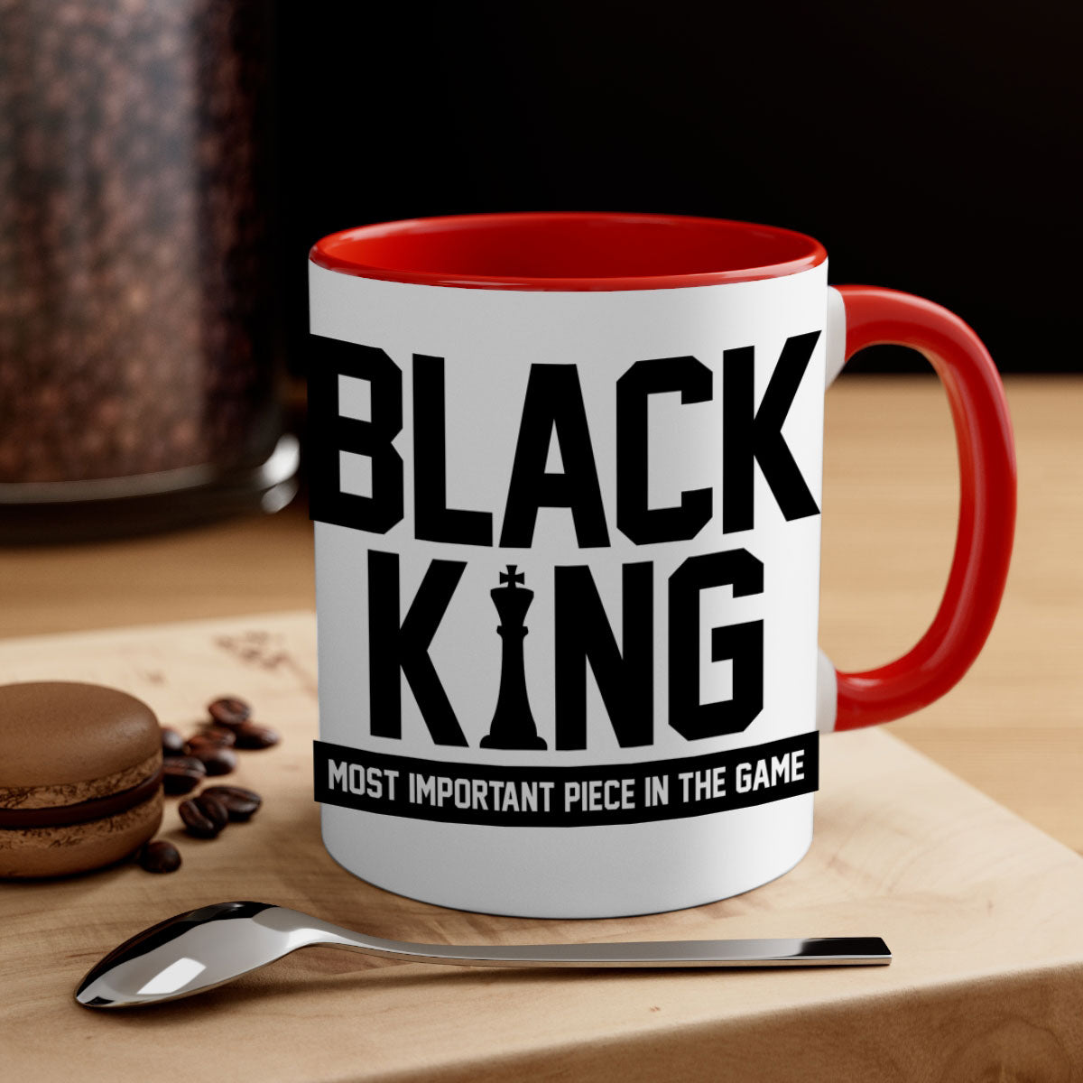 Black King 199# Mug with colored handle and glossy finish, available in multiple colors and sizes.