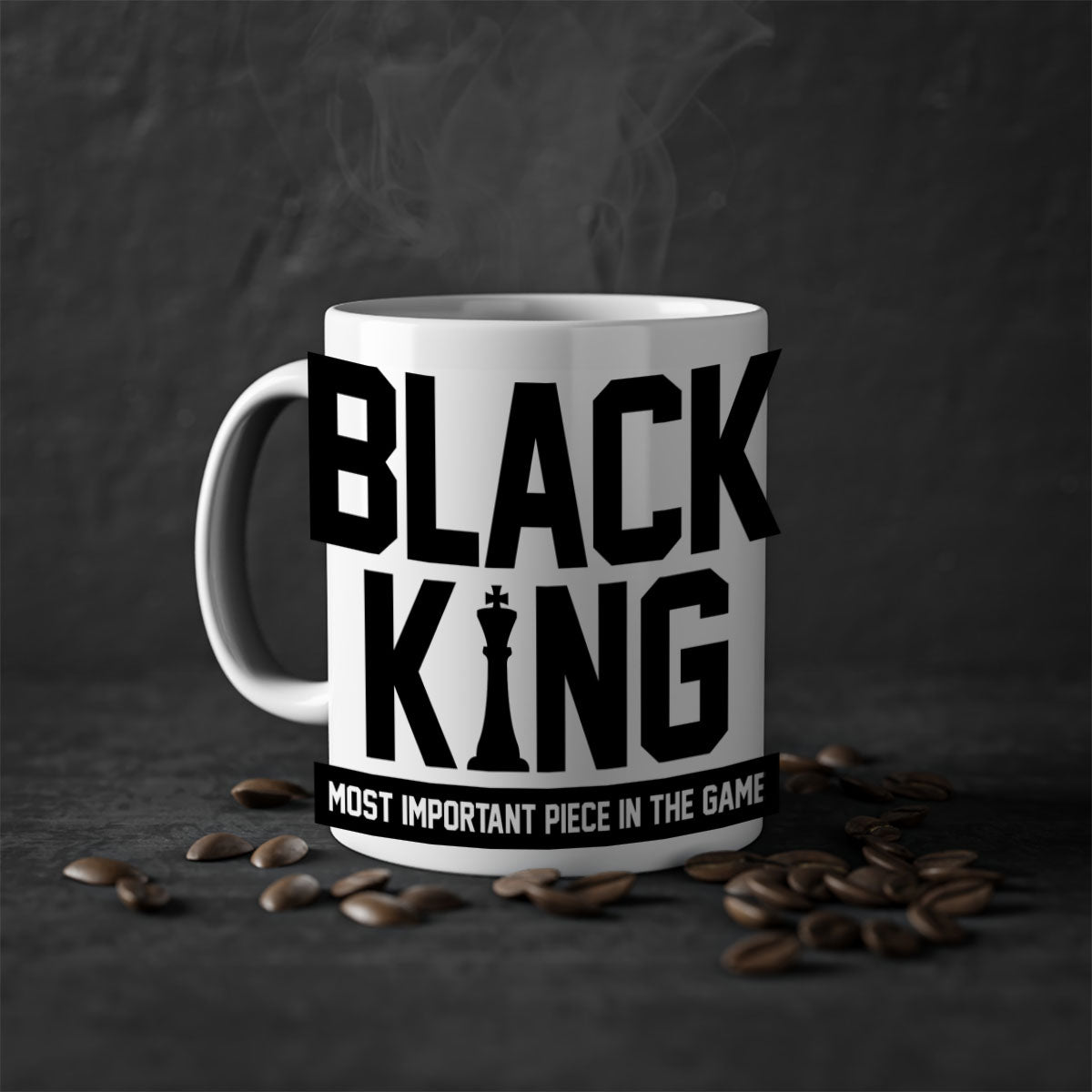 Black King 199# Mug with colored handle and glossy finish, available in multiple colors and sizes.