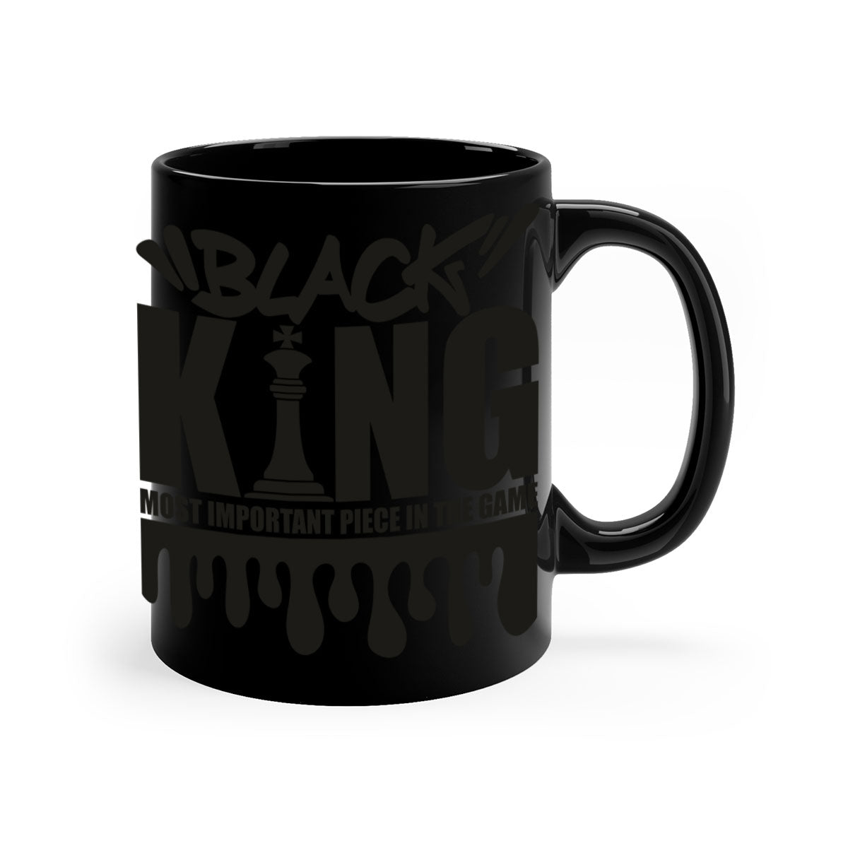 Black king 214# Mug featuring a glossy finish with a colored handle and interior, available in multiple sizes.