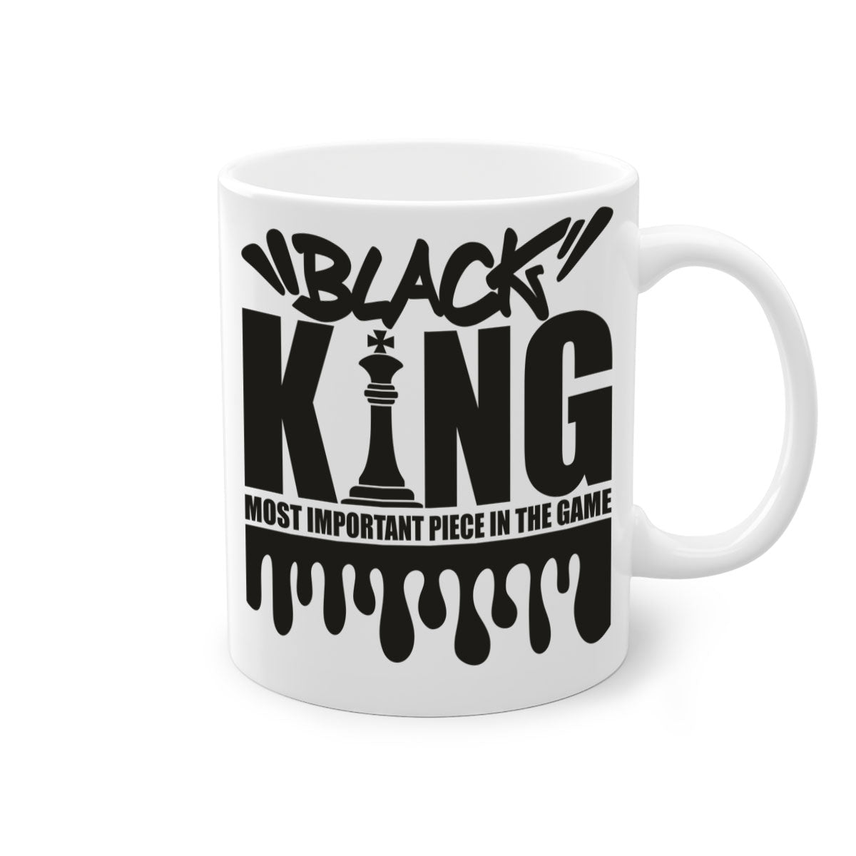 Black king 214# Mug featuring a glossy finish with a colored handle and interior, available in multiple sizes.