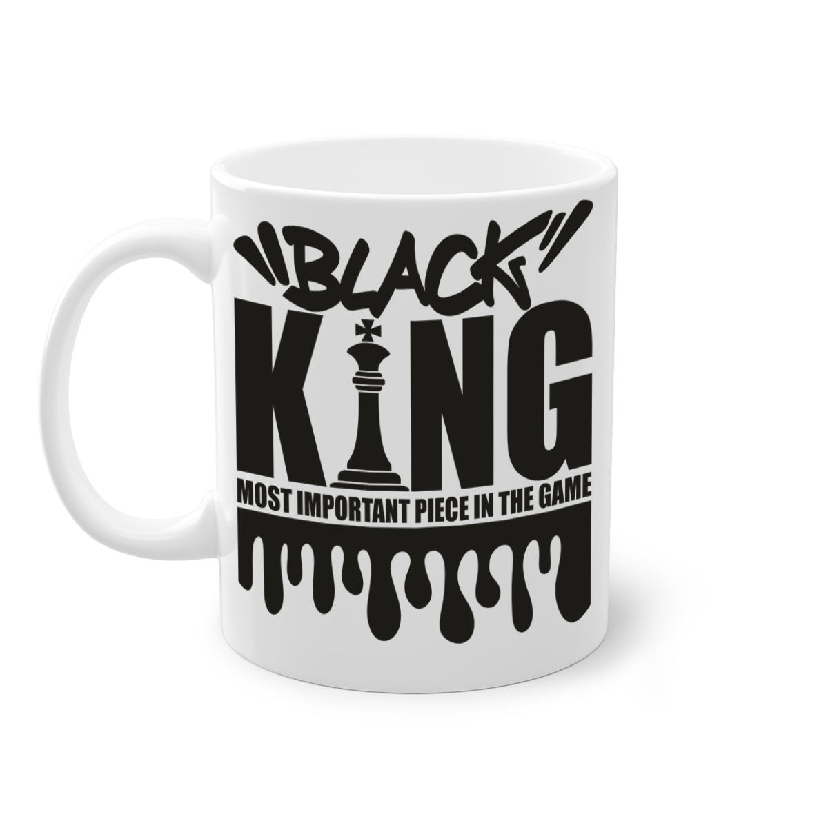 Black king 214# Mug featuring a glossy finish with a colored handle and interior, available in multiple sizes.