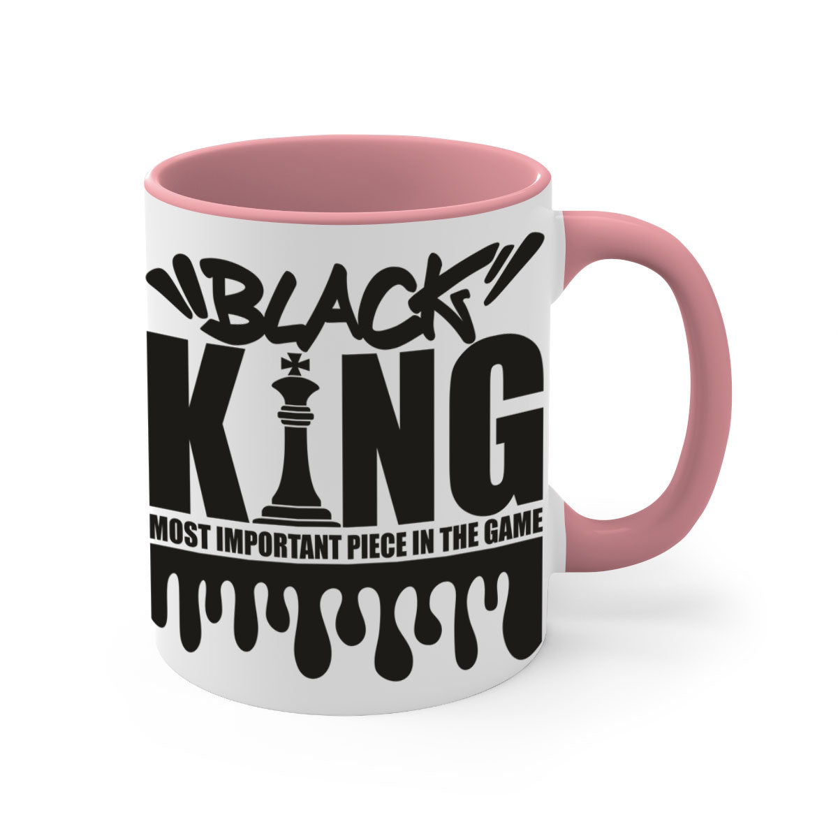 Black king 214# Mug featuring a glossy finish with a colored handle and interior, available in multiple sizes.