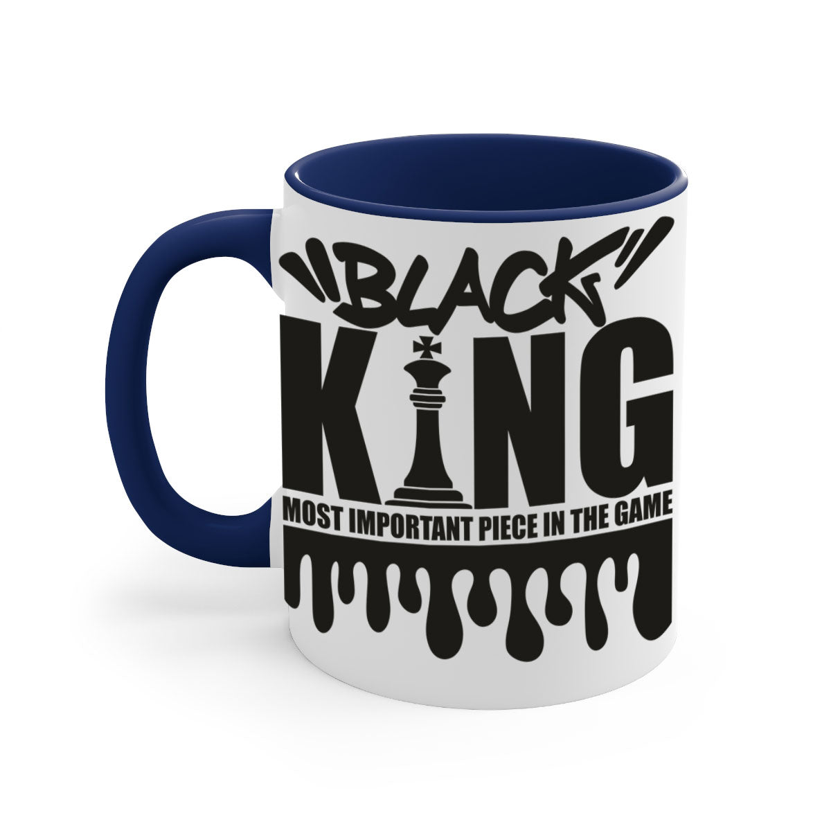 Black king 214# Mug featuring a glossy finish with a colored handle and interior, available in multiple sizes.