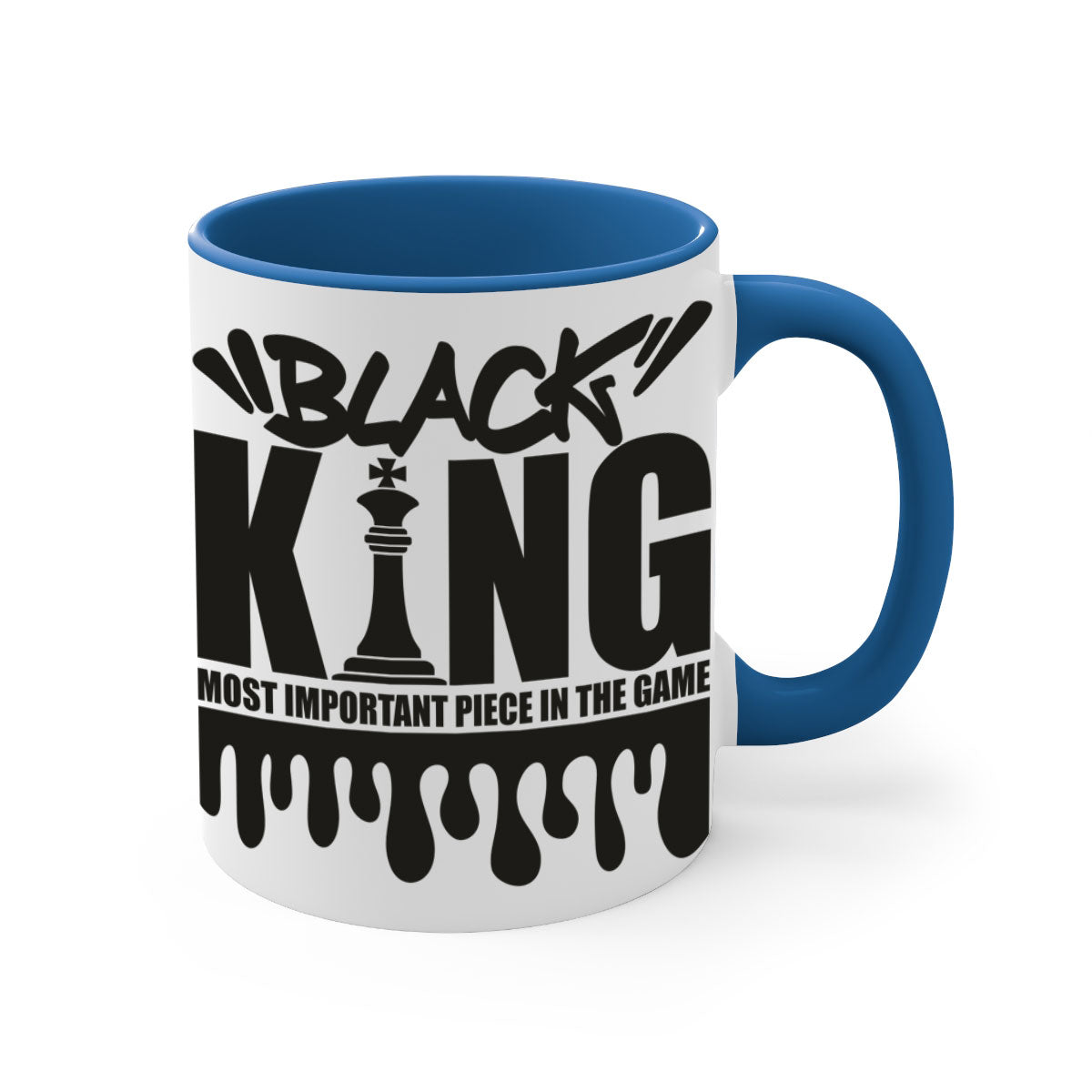 Black king 214# Mug featuring a glossy finish with a colored handle and interior, available in multiple sizes.