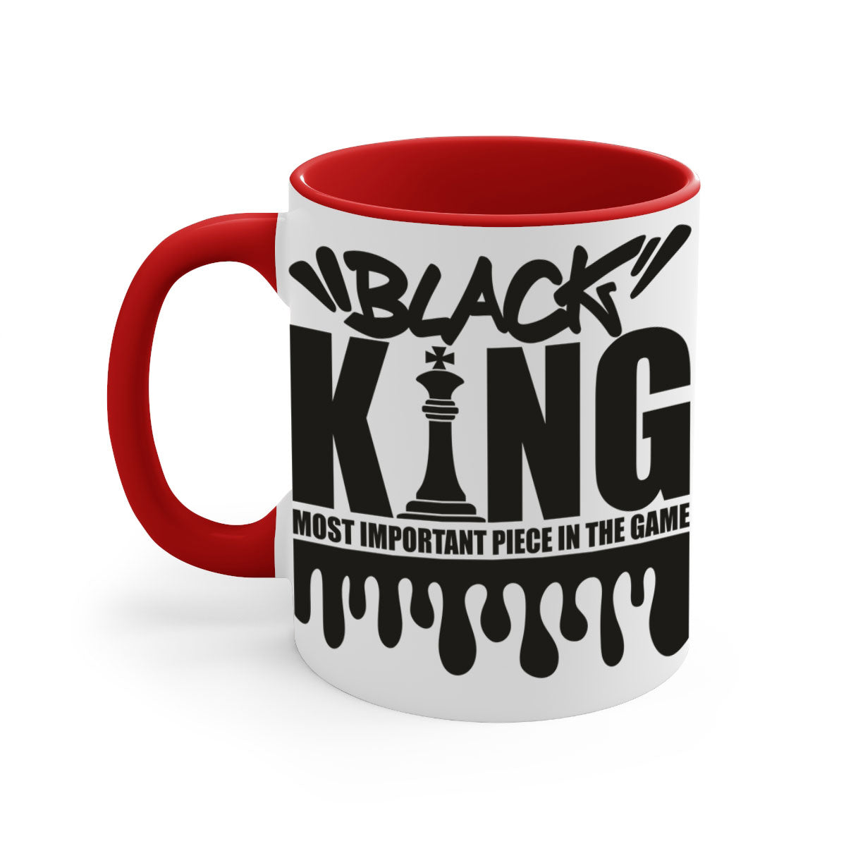 Black king 214# Mug featuring a glossy finish with a colored handle and interior, available in multiple sizes.