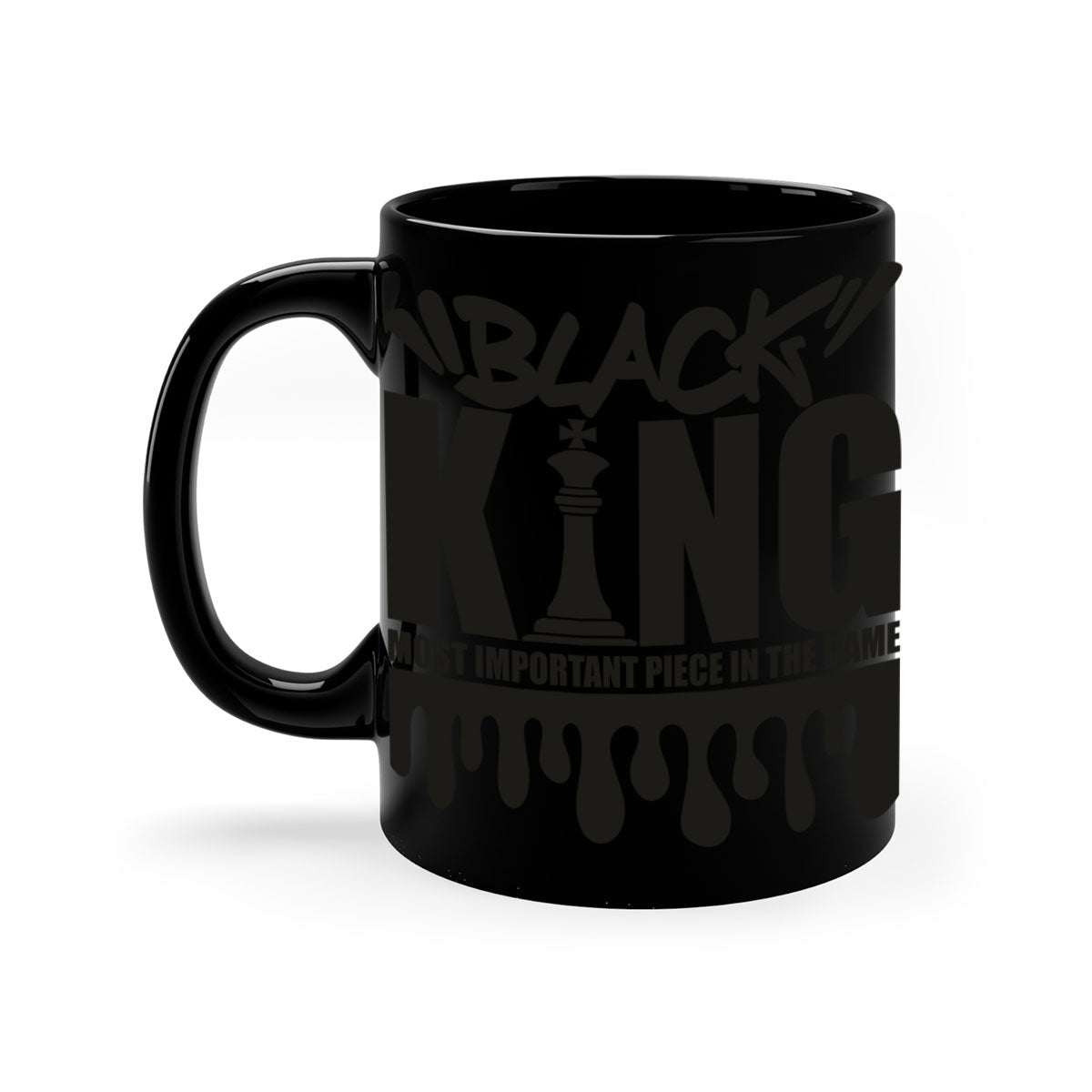 Black king 214# Mug featuring a glossy finish with a colored handle and interior, available in multiple sizes.