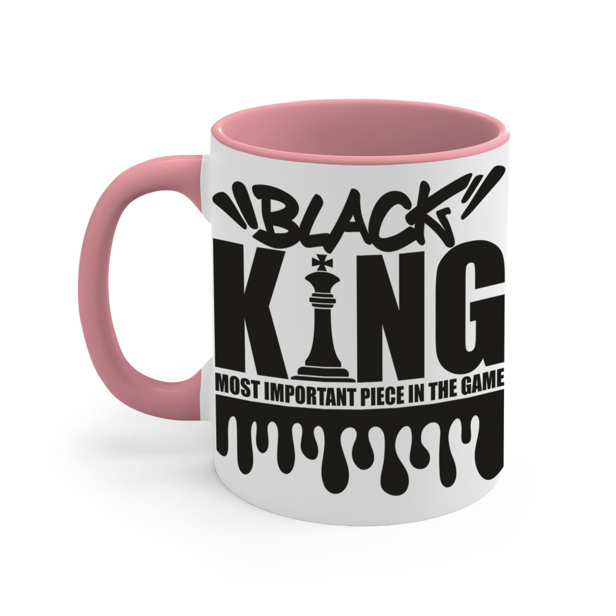 Black king 214# Mug featuring a glossy finish with a colored handle and interior, available in multiple sizes.