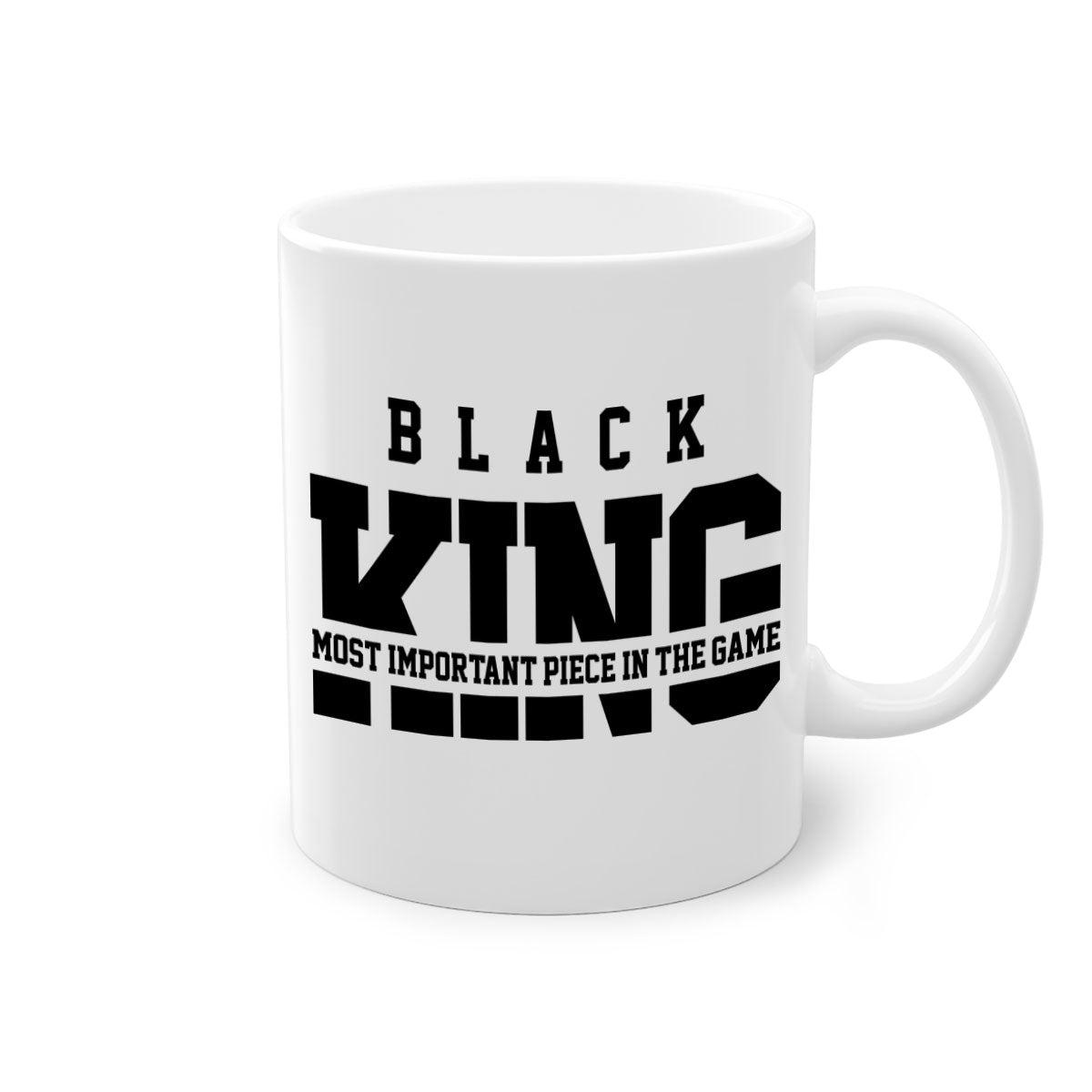 Black King 230# Mug featuring a glossy finish with a colored handle and interior, available in multiple sizes and colors.