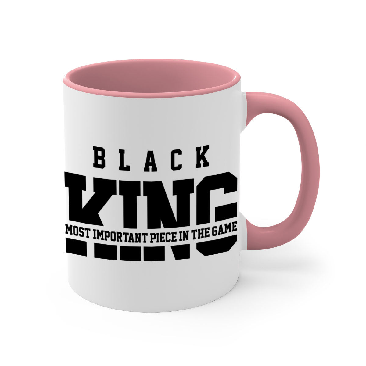 Black King 230# Mug featuring a glossy finish with a colored handle and interior, available in multiple sizes and colors.