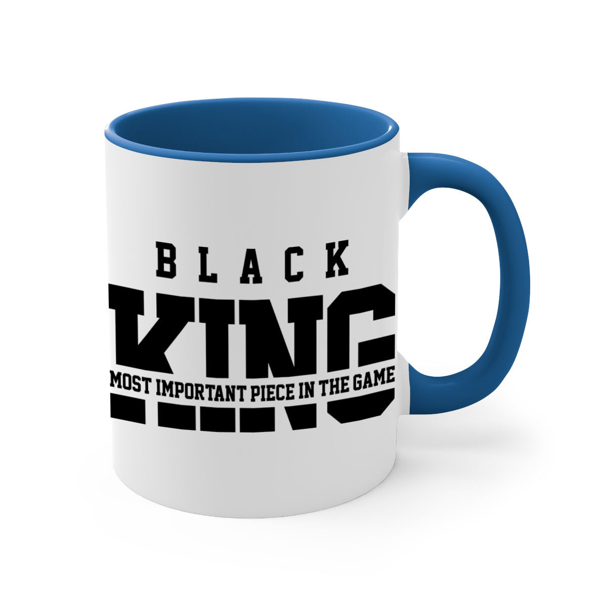 Black King 230# Mug featuring a glossy finish with a colored handle and interior, available in multiple sizes and colors.