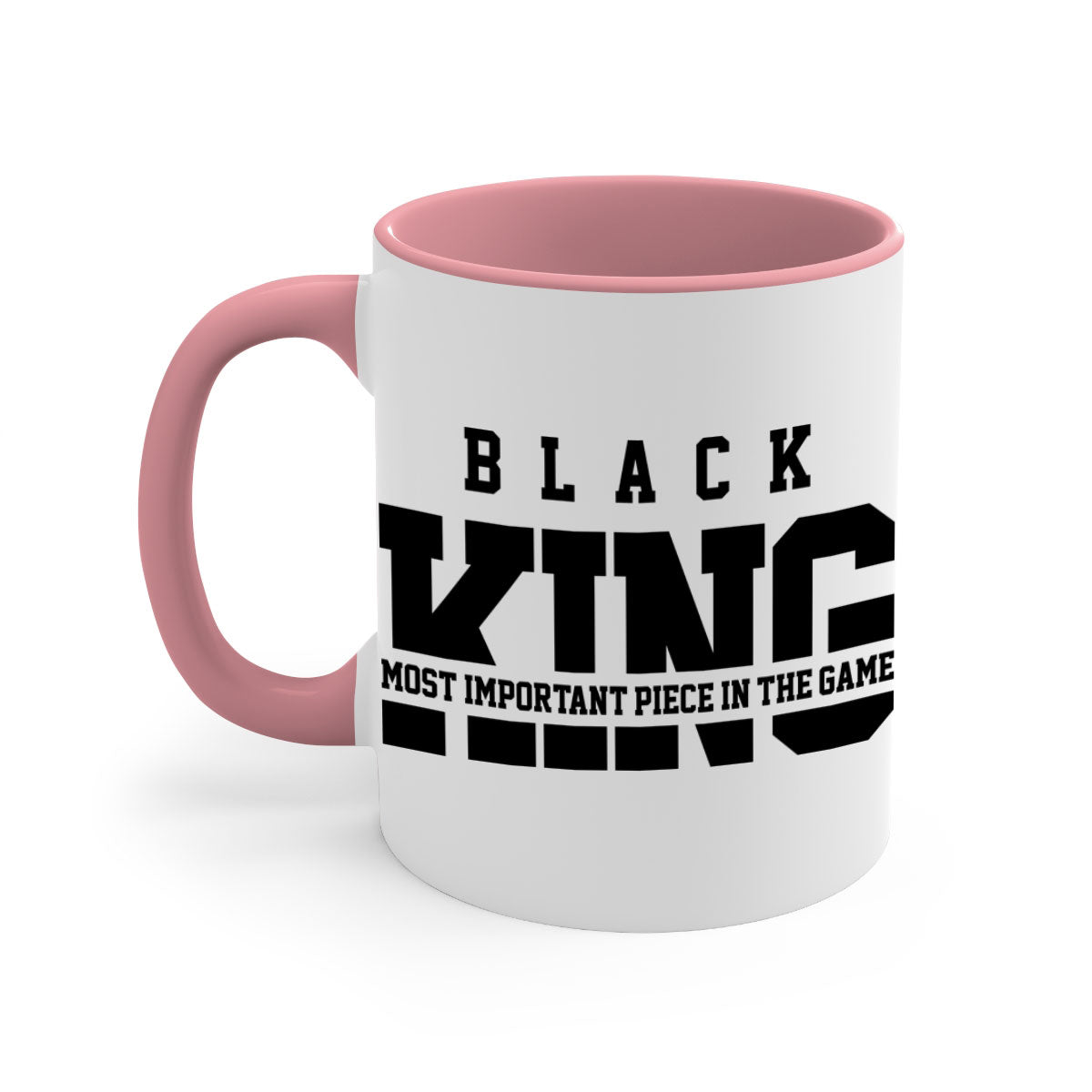 Black King 230# Mug featuring a glossy finish with a colored handle and interior, available in multiple sizes and colors.