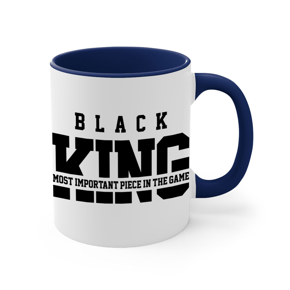 Black King 230# Mug featuring a glossy finish with a colored handle and interior, available in multiple sizes and colors.