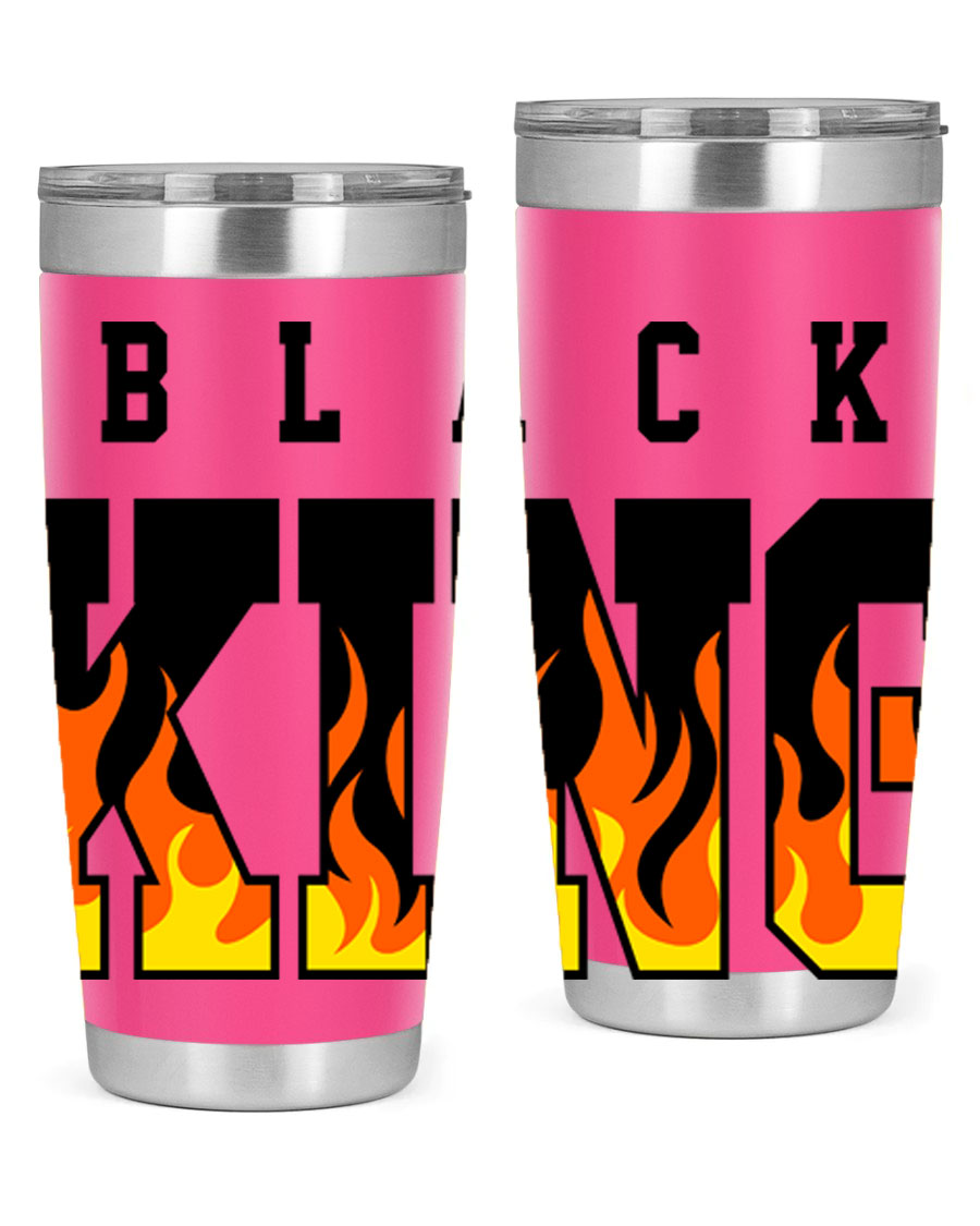 Black King Flames Cotton Tank featuring a bold flame design, made from soft and breathable cotton material.