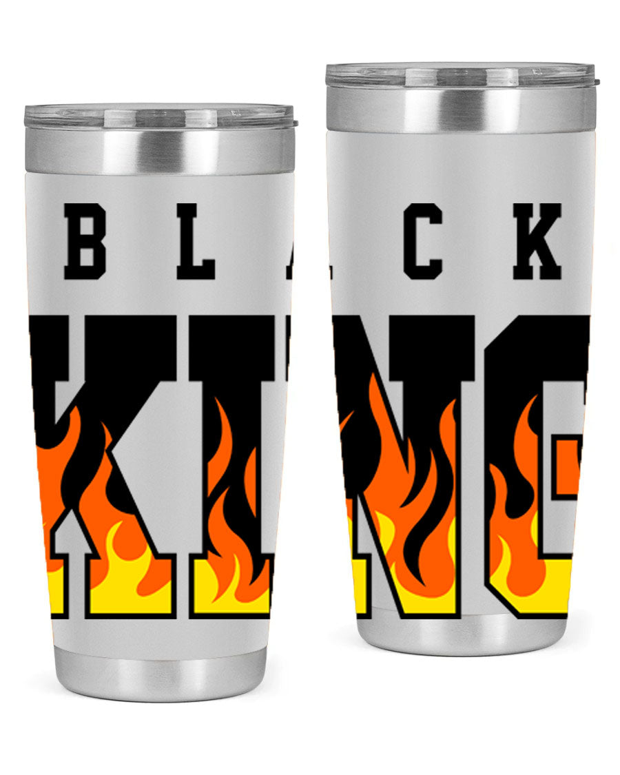 Black King Flames Cotton Tank featuring a bold flame design, made from soft and breathable cotton material.