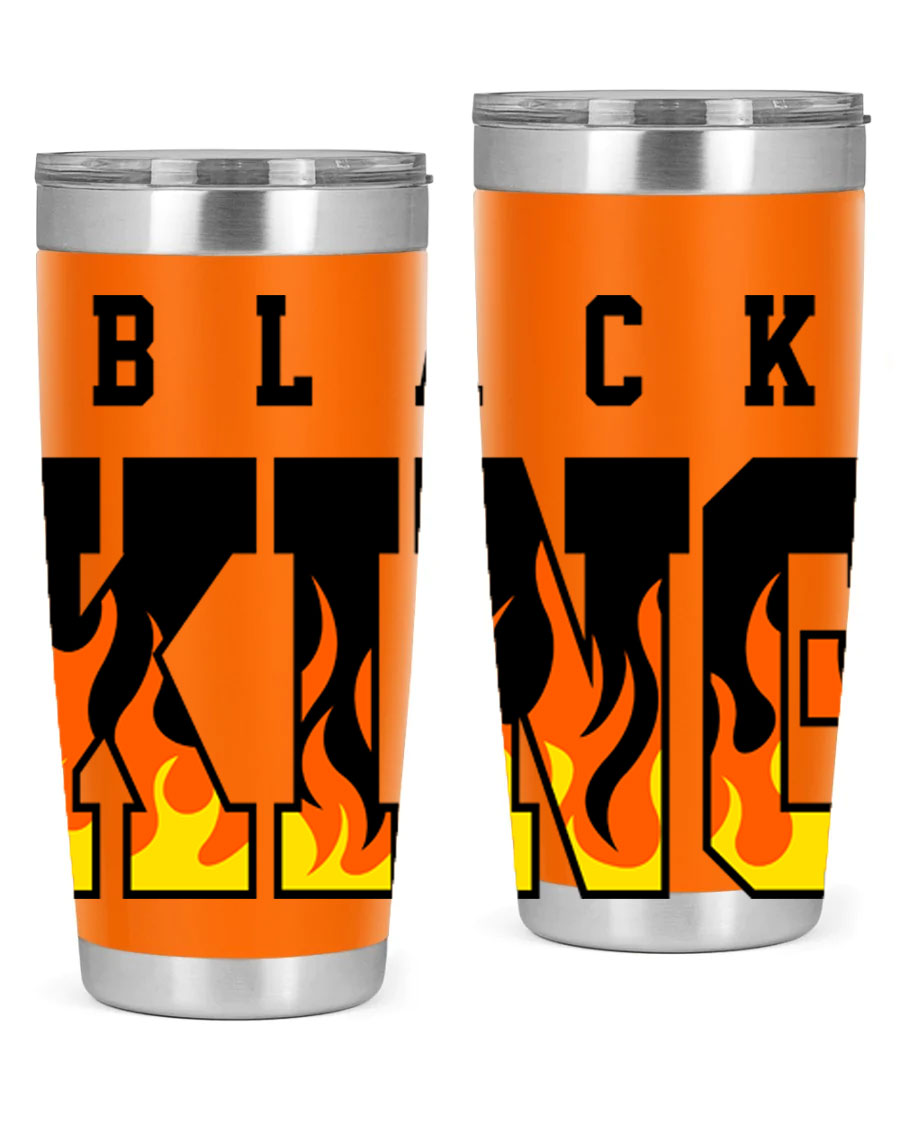 Black King Flames Cotton Tank featuring a bold flame design, made from soft and breathable cotton material.