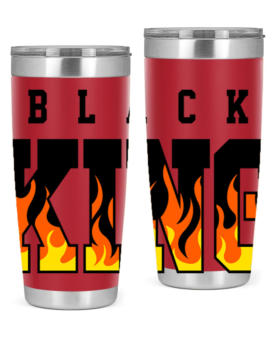 Black King Flames Cotton Tank featuring a bold flame design, made from soft and breathable cotton material.