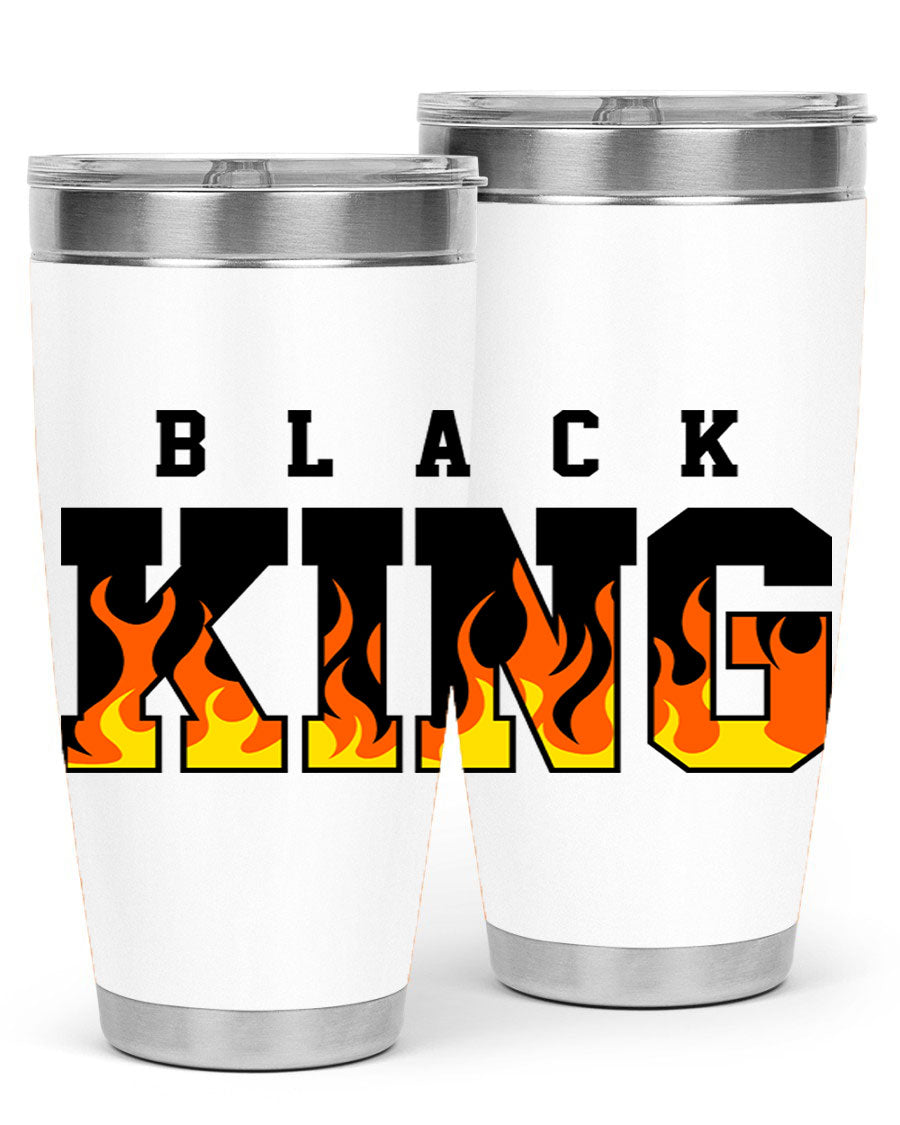 Black King Flames Cotton Tank featuring a bold flame design, made from soft and breathable cotton material.